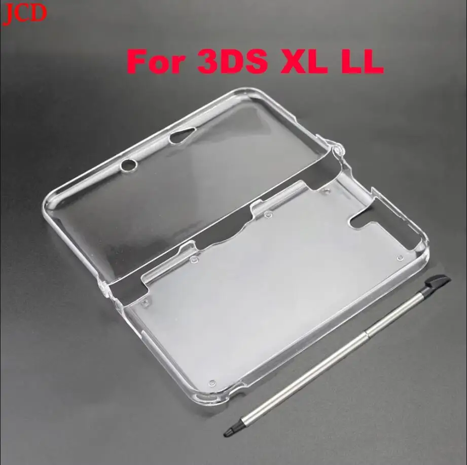 JCD In Bulk Kunststoff Klar Kristall Schutzhülle Hard Shell Haut Fall Abdeckung Für Nintendo 3DS XL Konsole Fall + 1pc Stylus Stift Image
