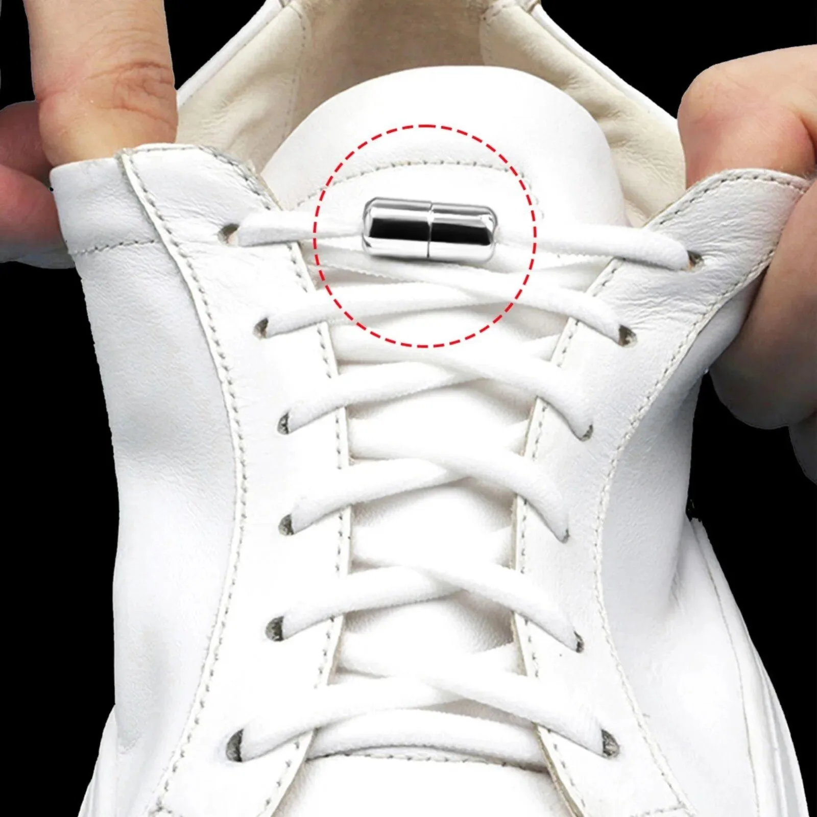 Elastische Schnürsenkel, elastische Schnürsenkel ohne Krawatte für Turnschuhe, Einheits größe für alle Erwachsenen-und Kinderschuhe Image