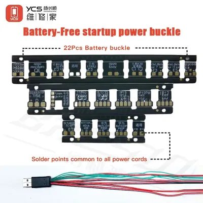 YCS Battery Connect Buckle Power Start Boot Cable Connector für iPhone Huawei Android Mobiltelefone Power-On Repair Tools