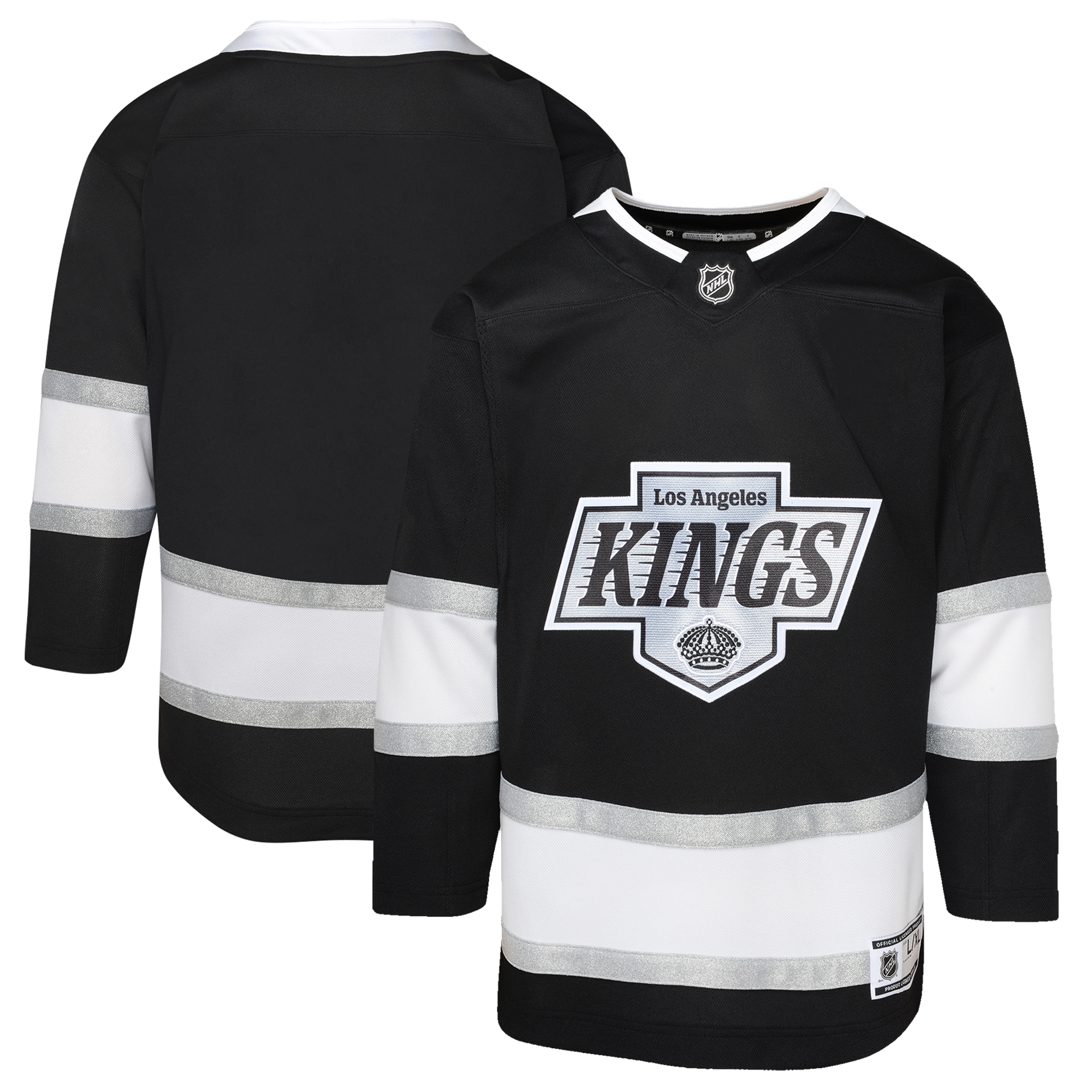 Schwarzes Los Angeles Kings Premier-Heimtrikot für Jugendliche Image