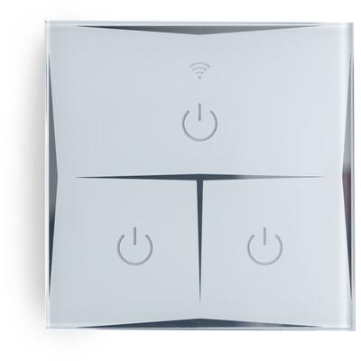 Schalter Intelligent Taktil Glas 3 Über 1800W Kompatibel Google Home/Alexa [HIT-KS-601-3] Image