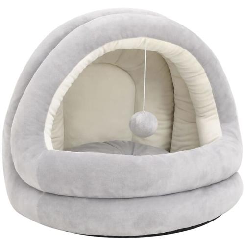 Katzenbett 40x40x35 cm Grau und Creme Vidaxl