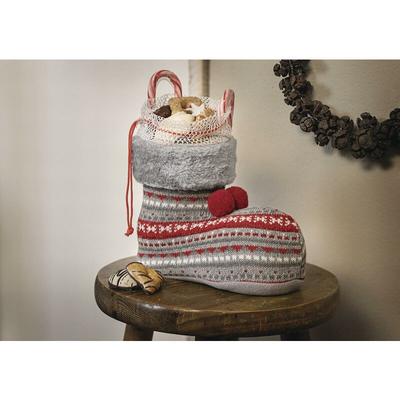 Stiefel 'Nikolaus' 20x15 cm groß, Nikolausstiefel zum Befüllen, Weihnachtsdeko