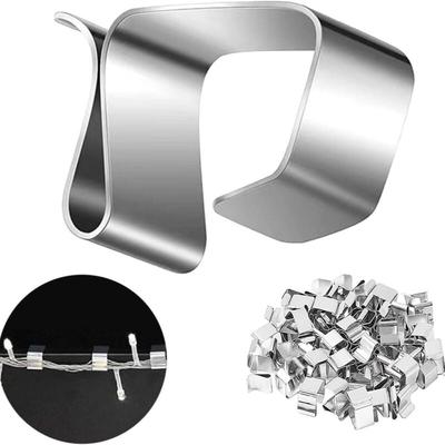 Sollbry 50er-Pack Edelstahl-Lichterhaken für Dachrinnen – Weihnachtslicht-Clips – für Image