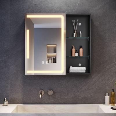 Badezimmer Spiegelschrank, Badspiegel mit led Beleuchtung mit 3 einstellbar Lichtfarben Image