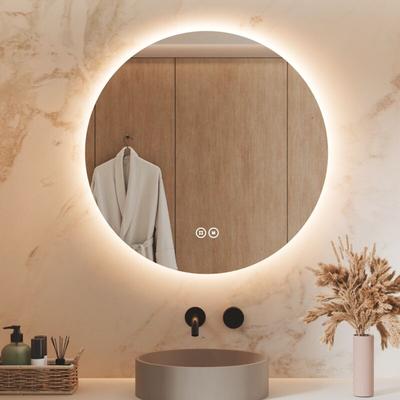 Led Badspiegel Rund Badezimmerspiegel Wandspiegel mit Touch-Schalter,3 Lichtfarbe 3000/4000/6500K Image