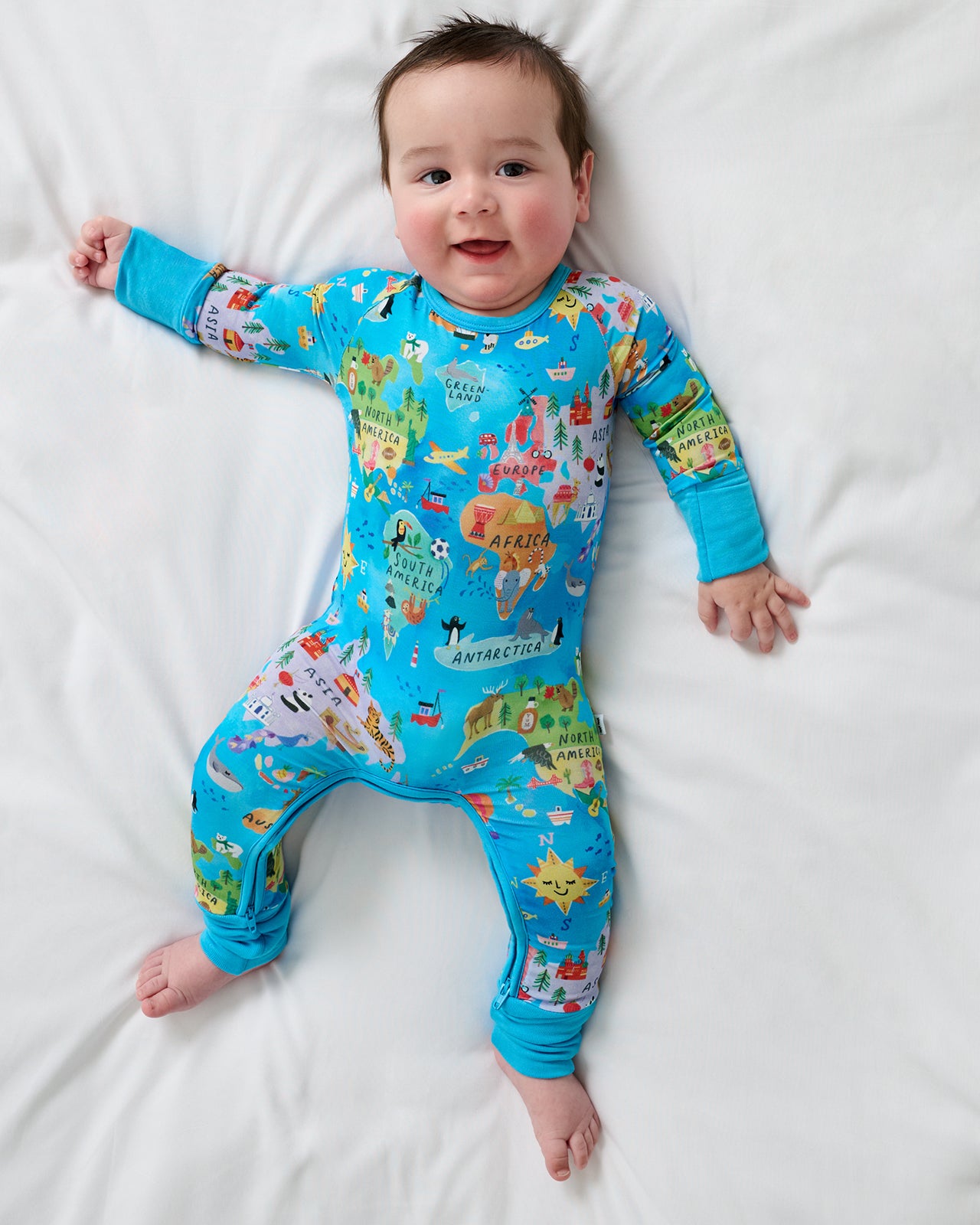 Around The World Crescent Zippy - 12-18 months