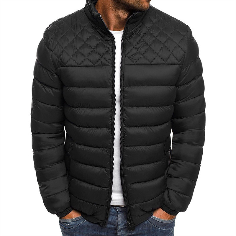 Men's Quilted Jacket Puffer Jacket Puffer Winter Jacket Winter Puffer Coat Winter Autumn / Fall Outdoor Insulated Packable Lightweight Outerwear Windbreaker Jacket Lightweight Puffer Jacket Full Zip