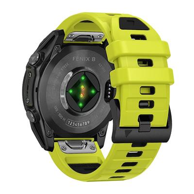 Watch Band for Garmin Fenix 8 47mm 51mm 7X 6 6X Pro Epix Pro Instinct 2X Approach S70 S62 S60 Forerunner 955 945 Epix Marq Descent Quatix 22mm 26mm Silicone Replacement Strap Quick Fit Adjustable
