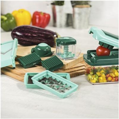 12-tlg. Gemüseschneider-Set »Nicer Dicer Fusion smart« silber, Genius