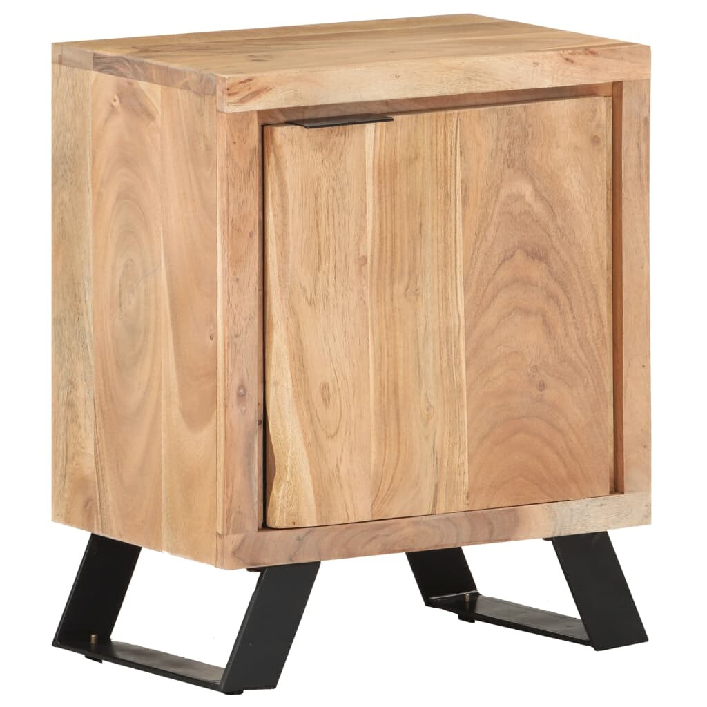 vidaXL Nachttisch 40x30x50 cm Akazie Massivholz mit Naturkanten Image