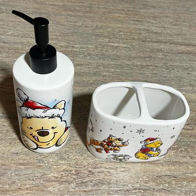 Disney Bath | New Disney’s Winnie The Pooh Soap Holder, Brush/ Toothpaste Holder | Color: Orange/White | Size: Os