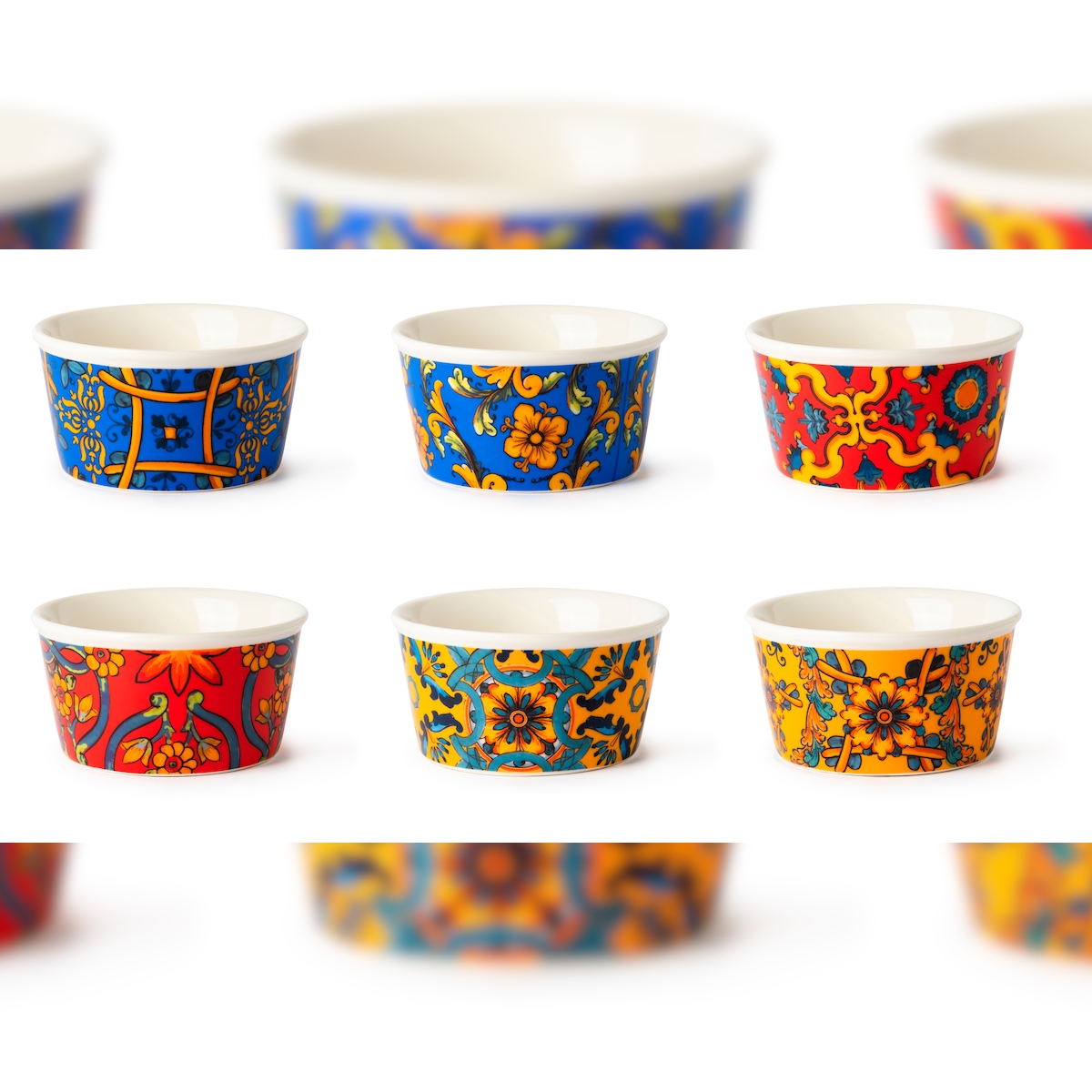 Excelsa Set Von 6 Schalen Trinacria Porzellan Bunt Image