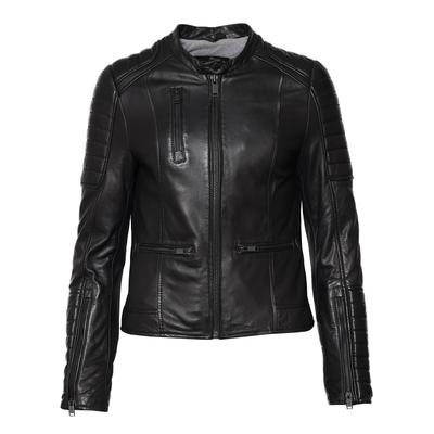 Lederjacke MUSTANG "31021534", Damen, Gr. XS, schwarz, Obermaterial: 100% Lammleder / Futter: 90% Baumwolle, 10% Polyester / Ärmelfutter: 100% Polyester, Jacken Image