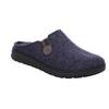 Pantoffel ROHDE "ASIAGO", Herren, Gr. 41, blau (dunkelblau, meliert), Filz, klassisch, Schuhe, Hausschuh, Clog, Schlappen mit seitlichem Stretch mit Label