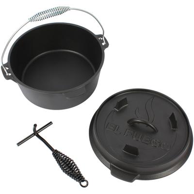 Kasserolle EL FUEGO "El Fuego Dutch Oven", schwarz, B:29cm H:15,5cm L:27cm, Töpfe, aus Gusseisen, mit spezieller Oberflächenveredelung, 3,5 l Image