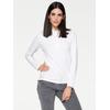 Poloshirt "Poloshirt", Damen, Gr. 46, weiß, 95% Baumwolle, 5% Elasthan, B.C. BEST CONNECTIONS BY HEINE, unifarben, Langarm, Shirts