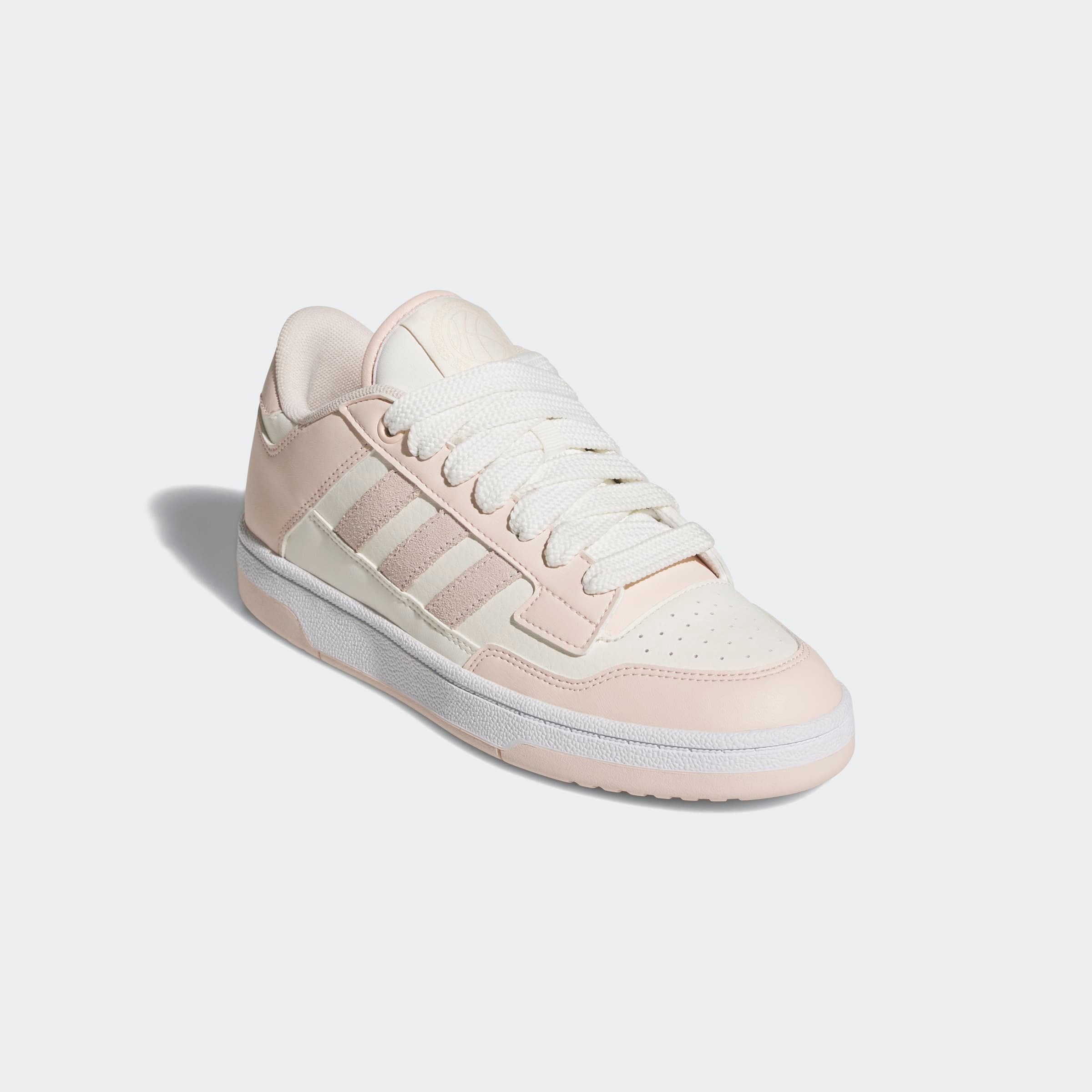 Sneaker ADIDAS SPORTSWEAR "RAPID COURT LOW", Damen, Gr. 43, rosa (wonder quartz, cloud weiß, ftwr weiß), Leder, Synthetik, Schuhe Sneaker