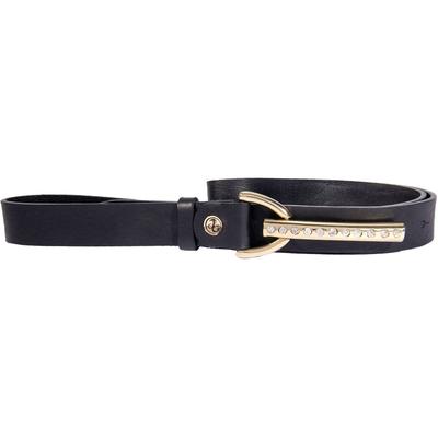 Ledergürtel SILBERGIFT, Damen, Gr. 80, schwarz, Rindsleder, unifarben, feminin,elegant,modisch,festlich, Gürtel, mit Strass-Steinen besetzt Image