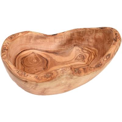 Obstschale BERARD FRANCE 1892, braun (holzfarben), B:13cm H:8cm T:21cm, Olivenholz, Schüsseln, Olivenholz aus zertifizierter Forstwirtschaft, jedes Stück ein Unikat Image