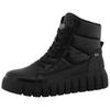 Schnürboots TOM TAILOR, Damen, Gr. 42, schwarz, Textil, Lederimitat, unifarben, Glitzer, modisch, Schuhe, Keilstiefelette, Plateauboots mit Reißverschluss