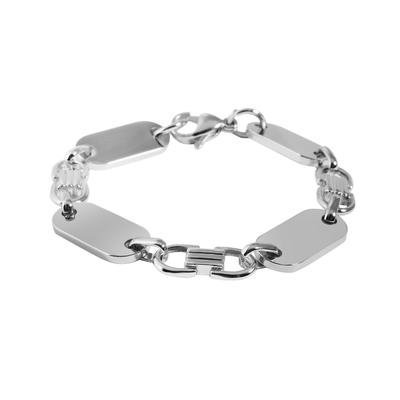 Edelstahlarmband ADELIA´S "Damen Armband aus Edelstahl 19 cm", silber, Armbänder, Damen, 19, Edelstahl