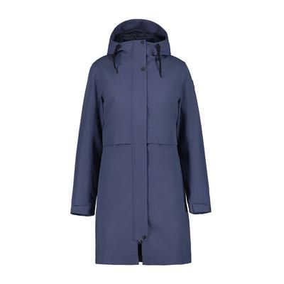 Steppmantel ICEPEAK "D FUKTIONSPARKA 2IN1 AGRIGA", Damen, Gr. 46, blau, Softshell, Obermaterial: 100% Polyester. Futter: 100% Polyester. Wattierung: 100% Polyester, sportlich, A-Linie normal, Langarm abgesteppt, Mäntel, mit Markenlederpatch am Oberarm Image