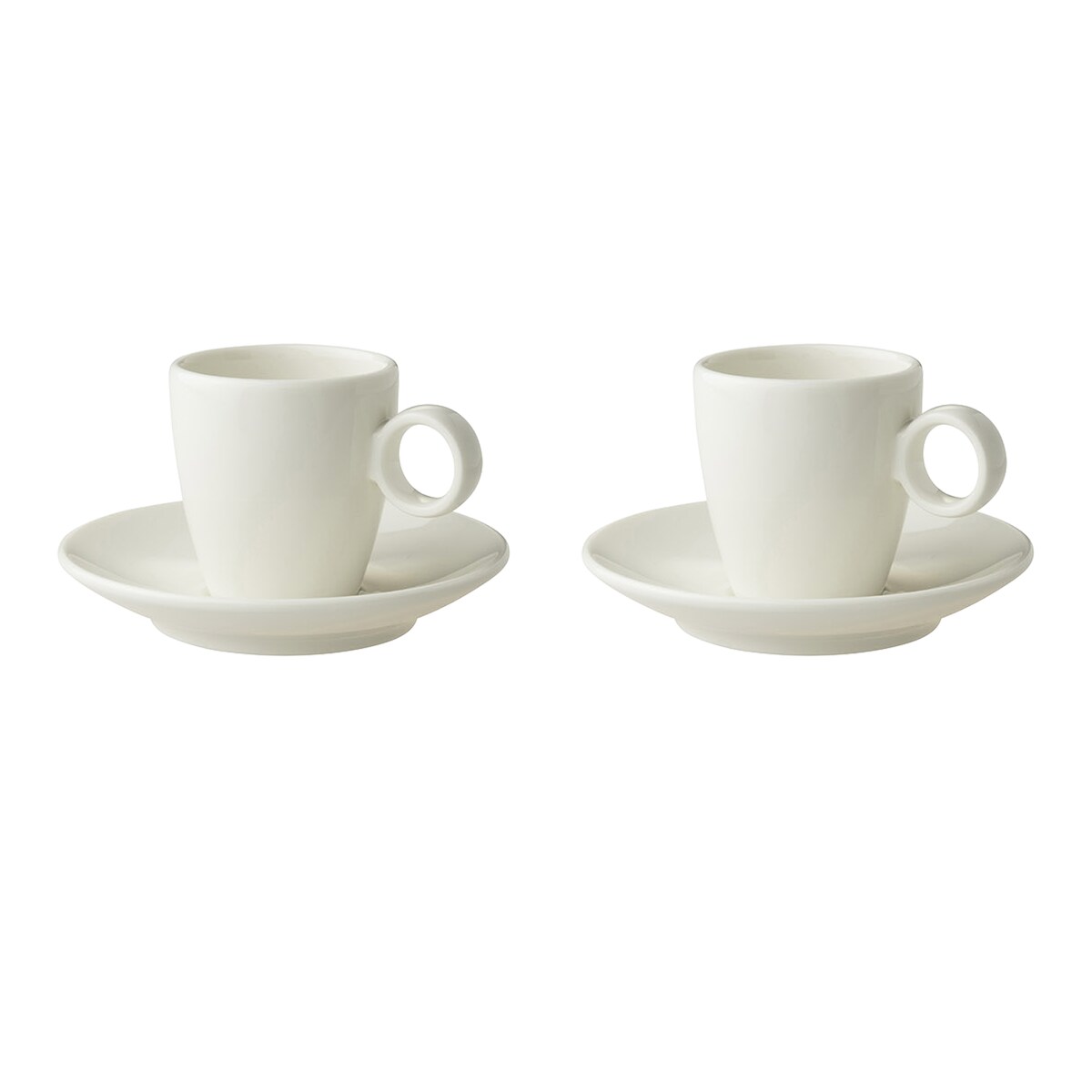 Maastricht Porselein Maastricht Porzellan Espressotasse und Untertasse Bart 6,5 cl - 11 cm Offwhite Porzellan 2 Stück Image