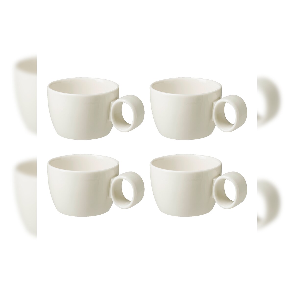 Maastricht Porselein Maastricht Porzellan Espressotasse Lux 8 cl Offwhite 4 Stück Image