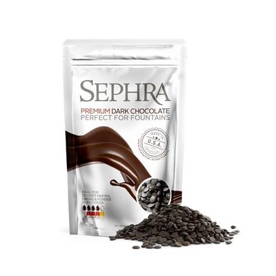 Sephra 20004 Premium Dark Semi-Sweet Couverture Fondue Chocolate, Fountain Ready, 2 lb Bag