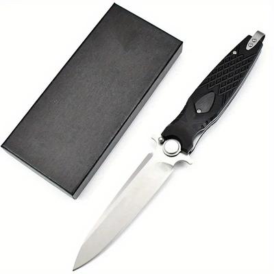 TEMU 1pc Men's Auxiliary Opening Large Pocket Knife Set, D2 Steel Blade, With G10 Handle, , Edc Tactical Knife, With External Deep Transport Belt Clip For Easy Carrying