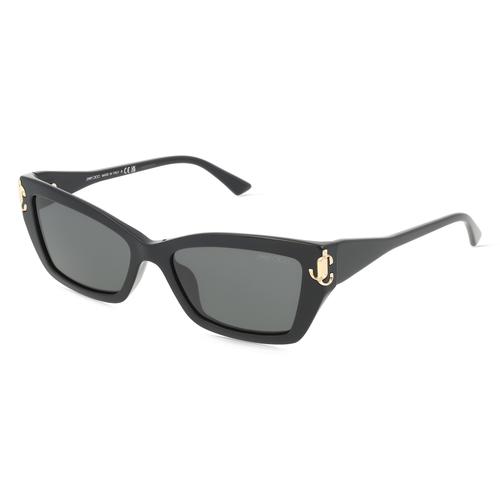 Jimmy Choo JC5011U Damen-Sonnenbrille Vollrand Cateye Acetat-Gestell, schwarz