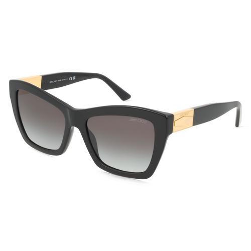 Jimmy Choo JC5031 Damen-Sonnenbrille Vollrand Cateye Acetat-Gestell, schwarz