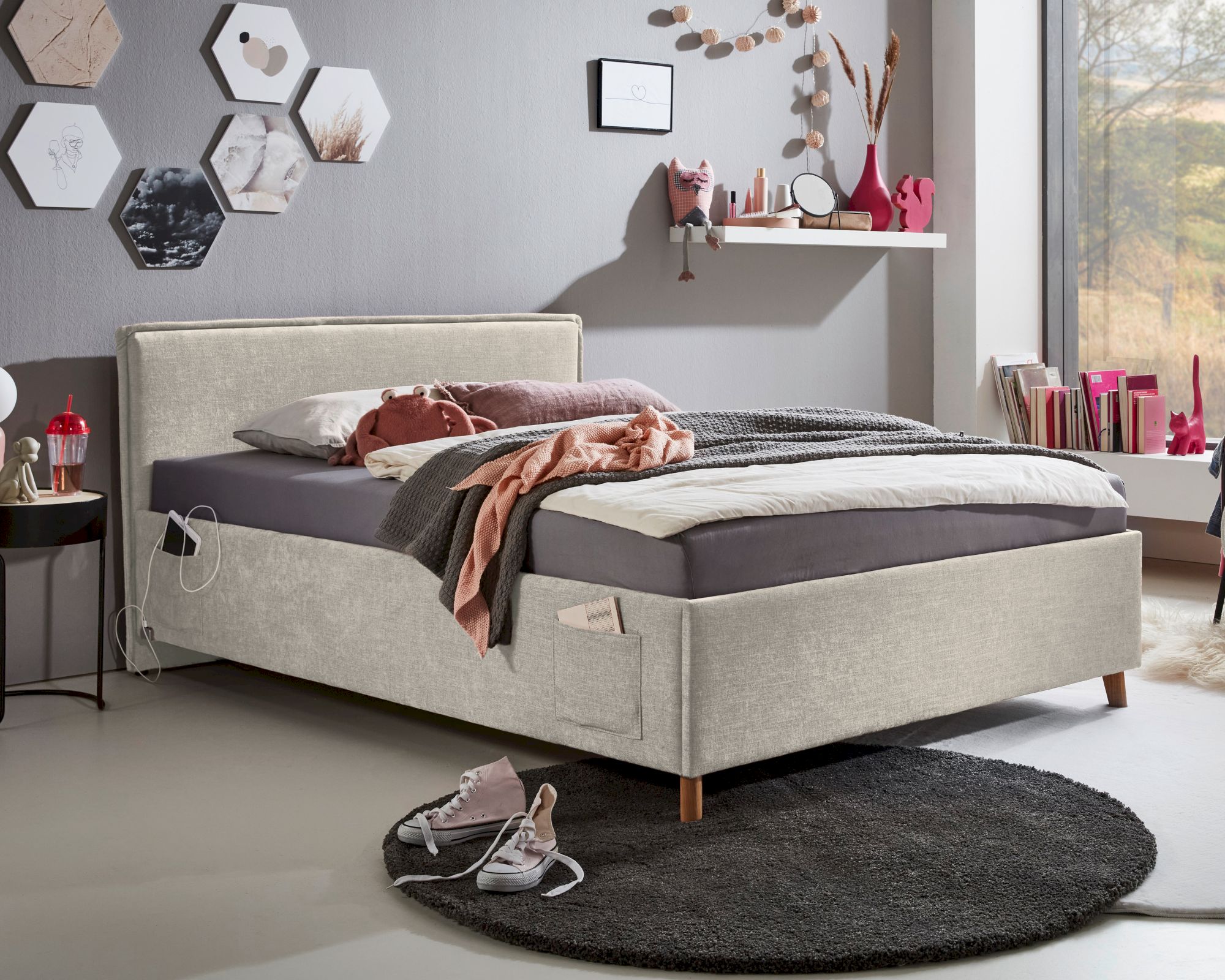 meise.möbel »Fun I« Jugendbett 120x200 cm / rose / ohne Rückenteil / ohne Bettkasten / ohne Matratze