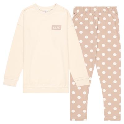 Sunderland Snuggle Polka Dot Pyjama – Beige – Mädchen Image