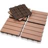 Dalles de terrasse en bois composite wpc lot de 55 Dalles de Jardin Piscine Dalle Clipsable pour