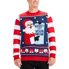 Men's Your Mom Made the List Ugly Christmas Sweater