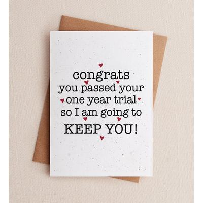 1-800-Flowers Everyday Gift Delivery One Year Trial Anniversary Greeting Card
