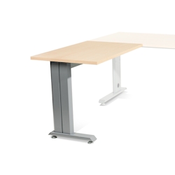 rocada Anstelltisch Metal BxTxH 100x60x73cm Gestell grau Platte Melamin buche Image