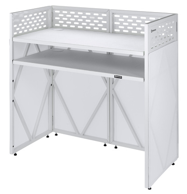 Roadworx DJ Table ALU White Shelf
