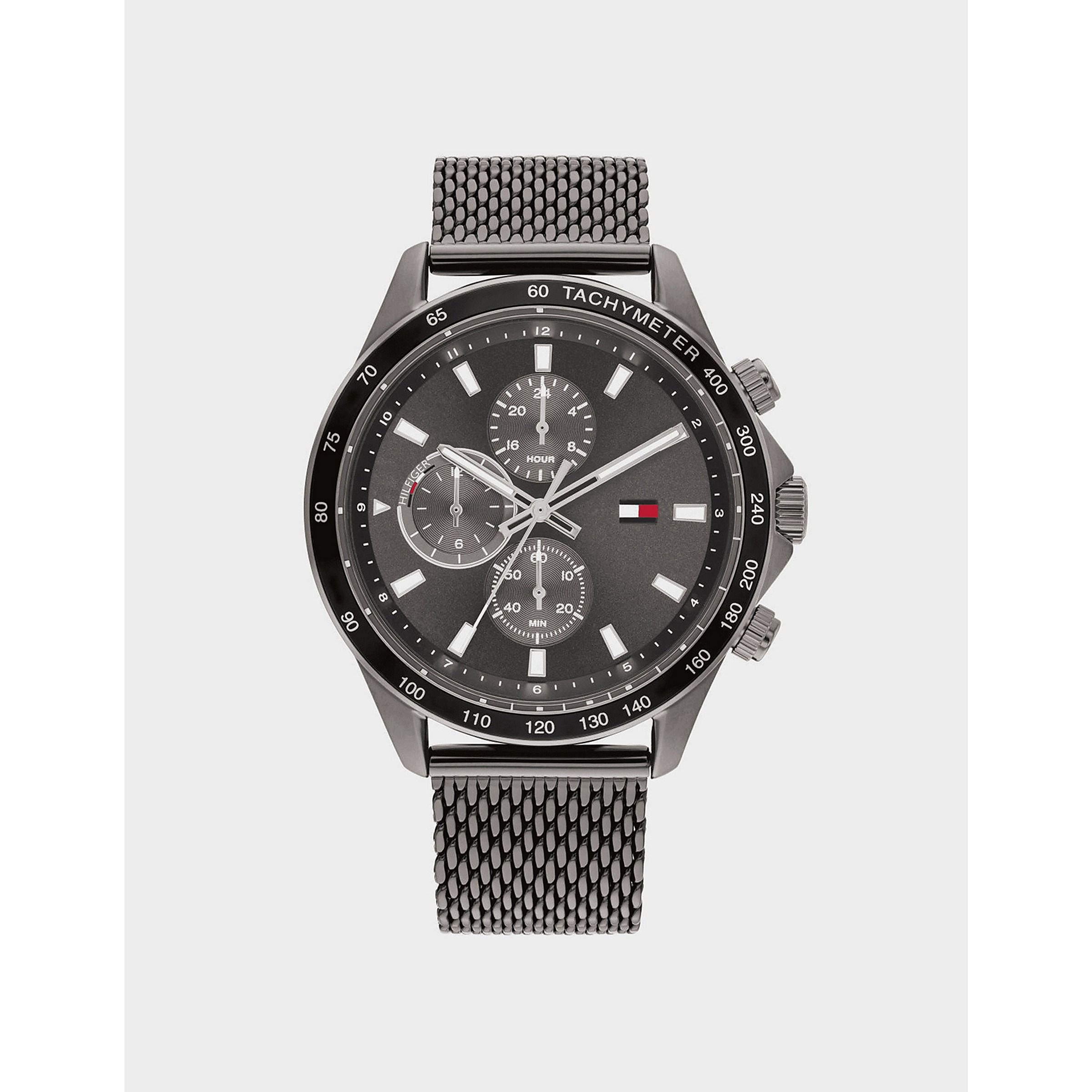 Montre Miles Chronograph Bracelet maille Tommy Hilfiger Pour Accessoires en Noir Image