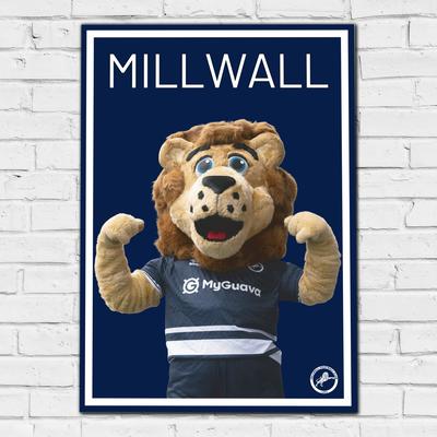 Millwall Zampa Maskottchen-Druck – ungerahmt A3 Image