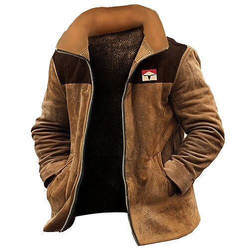 Per uomo Mucca Con logo Stampa Mucca Felpe Maglia Felpa con zip Manica Lunga Felpa Con cerniera Moda Cool Quotidiano Stampa Natale Vacanza Feste Cerniera completa Cerniera frontale Inverno