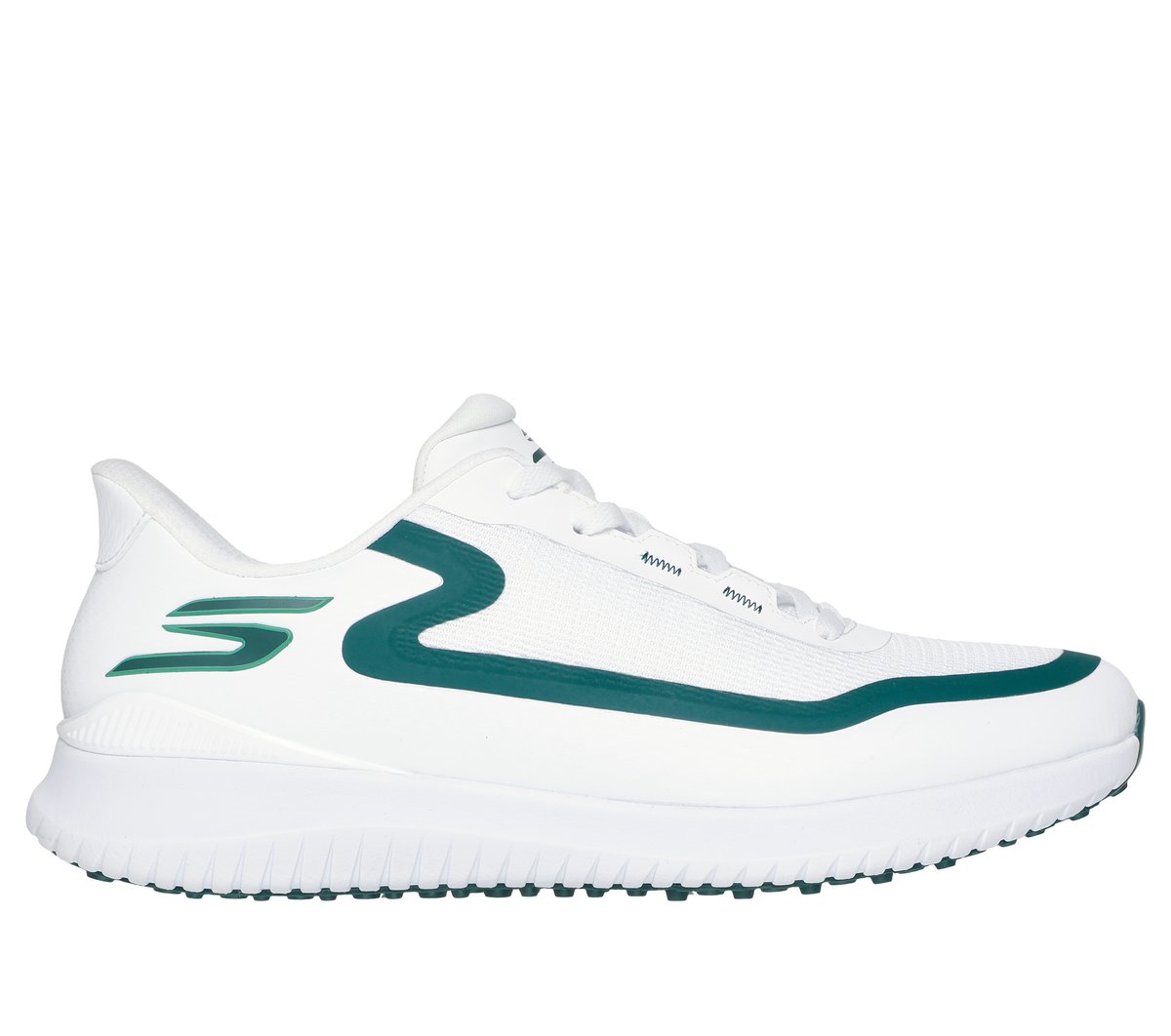 Skechers Men's Slip-ins: GO GOLF Flight Shoes | Size 9.5 | White/Green | Synthetic/Textile