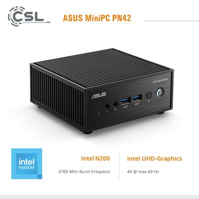 ASUS Mini-PC "Mini-PC ASUS PN42 Intel N200 Windows 11", schwarz, Microsoft Windows 11 Pro (64 Bit), 8 GB RAM 1000 GB SSD, Computer Image