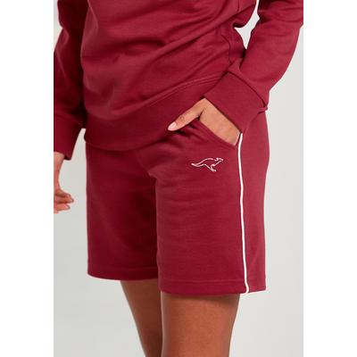 Bermudas KANGAROOS, Damen, Gr. 48/50, N-Gr, rot, Interlock, Obermaterial: 60% Baumwolle, 40% Polyester, unifarben, Basic, ca. Mitte Oberschenkel, Hosen Bermudas Kurze Hose, mit schmalem Piping an der Seite Image