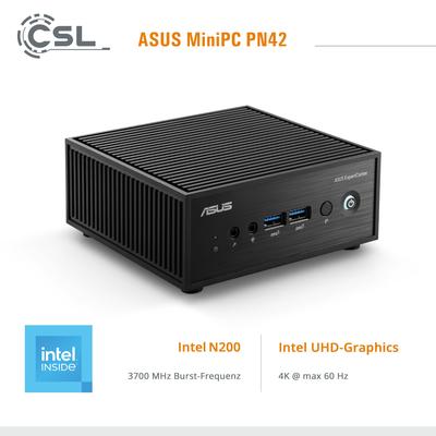 ASUS Mini-PC "Mini-PC ASUS PN42 Intel N200 Windows 11", schwarz, Microsoft Windows 11 Home (64 Bit), 16 GB RAM 2000 GB SSD, Computer