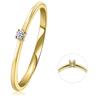 Diamantring ONE ELEMENT ""0,03 ct Diamant Brillant Ring aus 585 Gelbgold"" Gr. 50, gold, Fingerringe, Damen, 50,mit Diamant, Gelbgold 585-Diamanten, Gelbgold 585, Diamanten, Damen Gold Schmuck