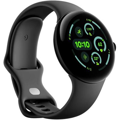 Smartwatch GOOGLE "Pixel Watch 3 45mm WIFI", schwarz (obsidian), Smartwatches Image