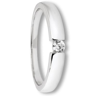 Goldring ONE ELEMENT "Zirkonia Ring aus 333 Weißgold" Gr. 57, silber, Fingerringe, Damen, 57,mit Zirkonia, Weißgold 333, Damen Gold Schmuck Image